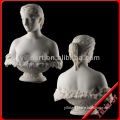 Hunan White Marble Girl Bust Statue YL-T079